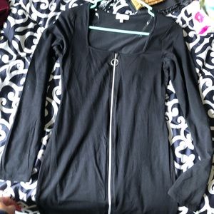 Black zip up dress
